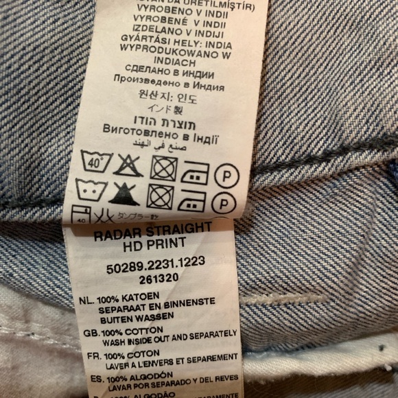 G Star Raw Radar Low Jeans Men 30x32 Contrast Stitch Straight Grunge Distressed - Picture 6 of 8